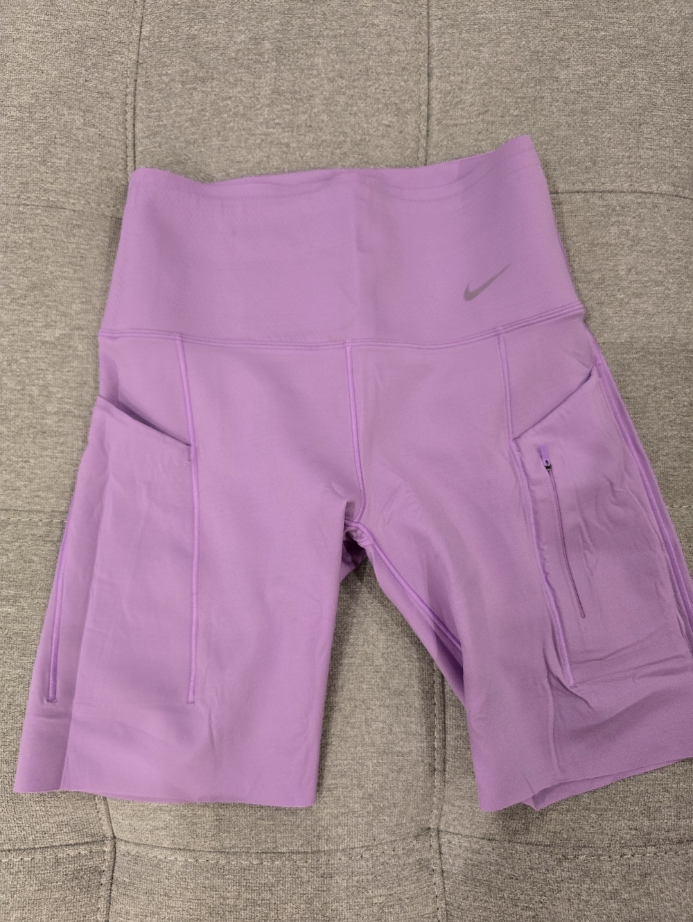 Nike Pink High-Rise Bike Shorts with Side Pockets